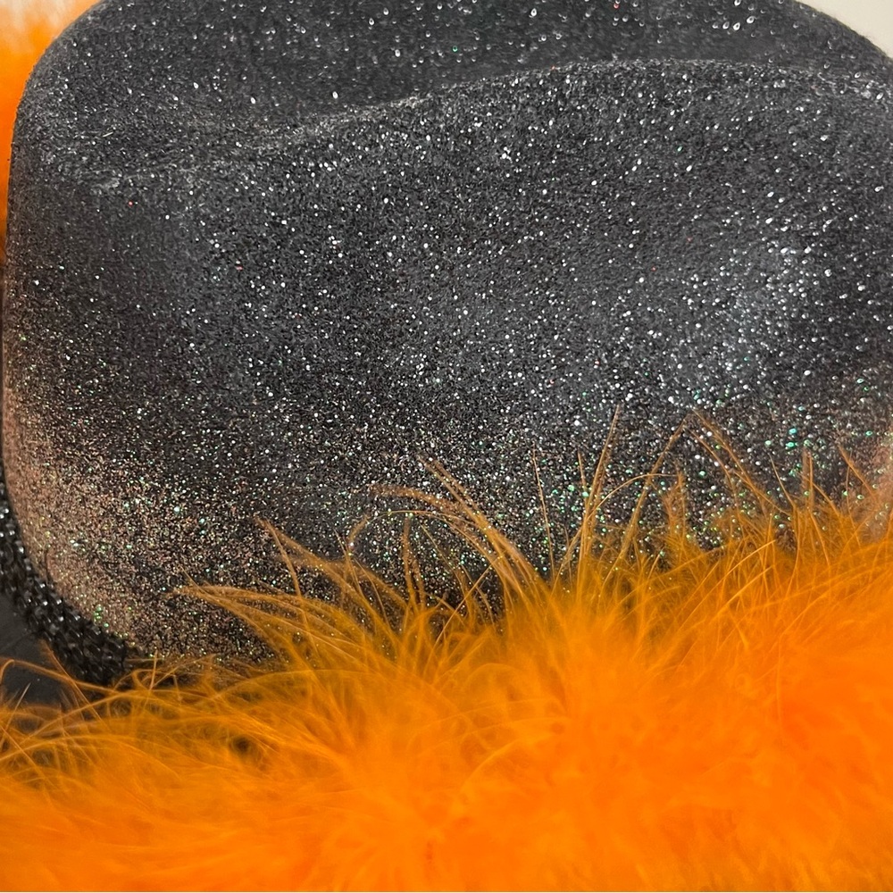 Morgan Wallen custom Handcrafted black & Orange Feather Cowgirl Hat festival - Picture 12 of 14